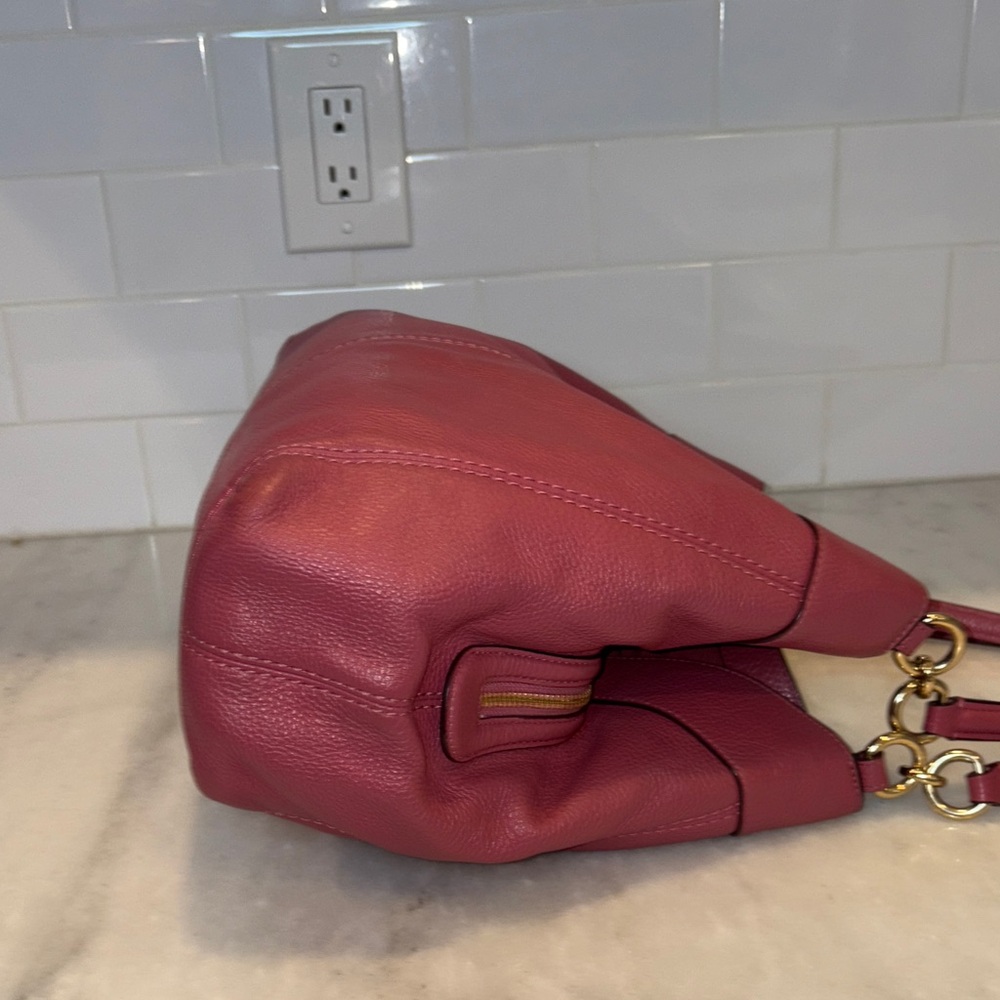 Coach Bag Purse Handbag Leather Large Lexy Pink Pebbled Shoulder Bag Pocketbook - Picture 8 of 17